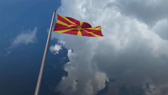 Macedonia Flag Waving 4K