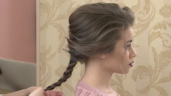 Hairdresser Making Braid