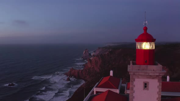 Drone Footage of a Landmark Surrounded with Picturesque Setting