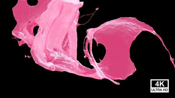 Collision Of Streaming Strawberry Milkshake Splash alt