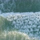 White foam and powerful ocean waves - top down aerial view - VideoHive Item for Sale