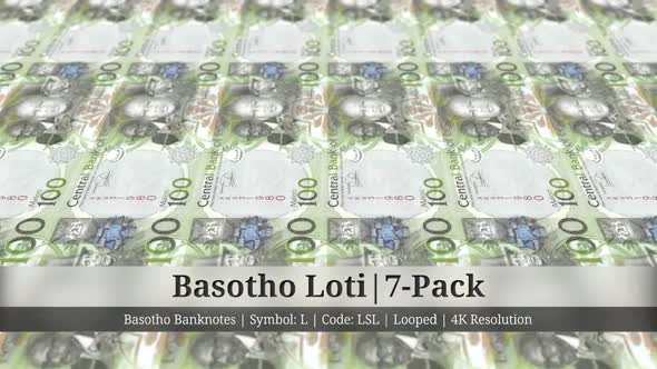 Basotho Loti | Lesotho Currency - 7 Pack | 4K Resolution | Looped