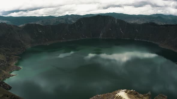 Aerial View Of Quilotoa Loop In Ecuador - drone shot