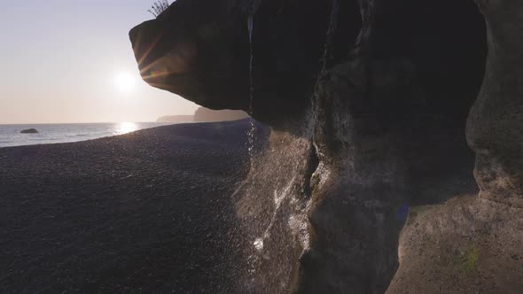 Unique Rock Formation at Sandcut Beach on the West Coast of Pacific Ocean