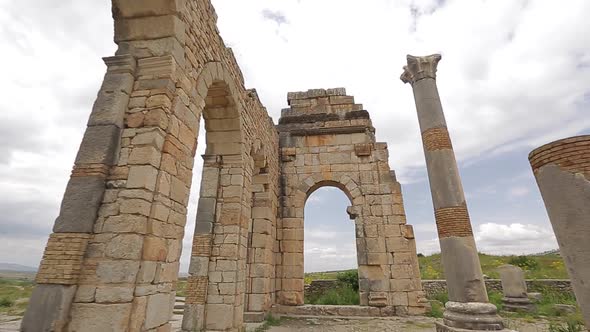 The city of Volubilis built by the ancient greeks in morocco