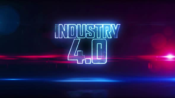 Industry 4.0 neon abstract loopable alt