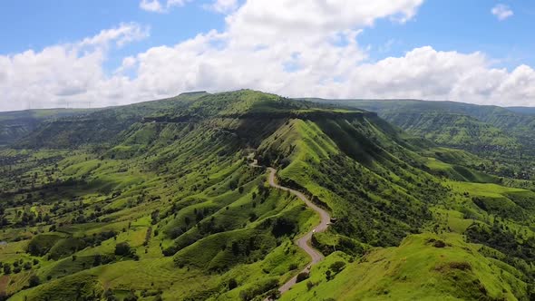 Western ghats timelapse from Sajjangad fort clouds and greenery.