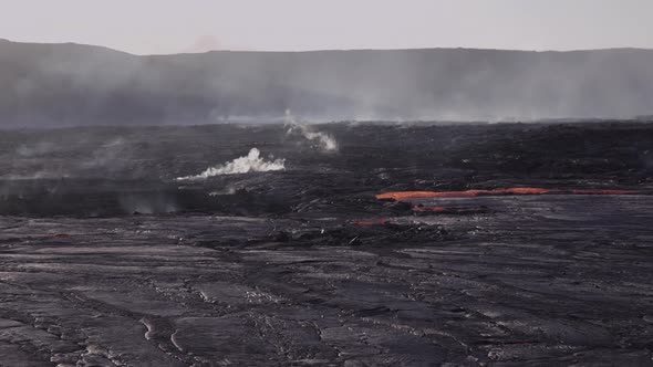 Lava Flow From Erupting Fagradalsfjall Volcano