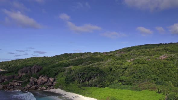 Bird’s Eye View of Tropical Green Island