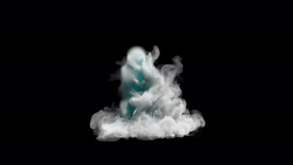 White smoke transforms from dancing alt