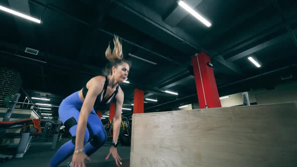 Fit Girl Workouts, Jumping on a Box.