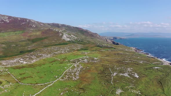 Aerial View of the Coastline By Marmeelan and Falcorrib South of Dungloe County Donegal  Ireland