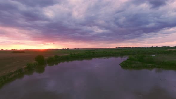 River winding through countryside