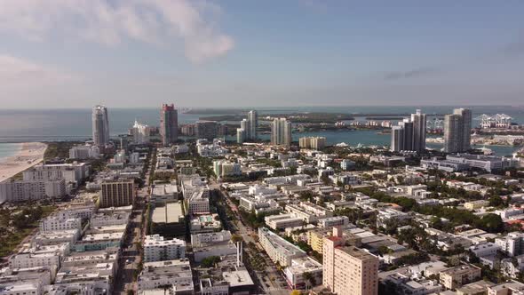 South Beach Miami Fl 4k Aerial Drone Footage