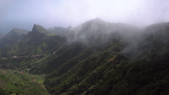 Mountain Range in Anaga Natural Park In Tenerife, Canary Islands, Spain.