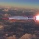 Hypersonic Rocket Flies Above the Clouds 4k - VideoHive Item for Sale