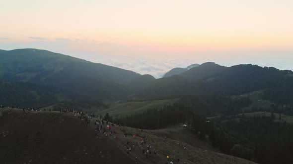 Scenic Beautiful Mountains Above Clouds In Bakhmaro