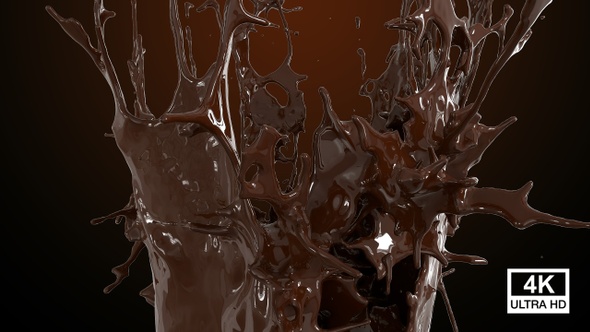 Liquid Chocolate Crown Splash 4K alt
