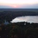 Stameriena Palace, Stameriena Lake at Sunset Aerial View in Autumn, Orthodox Church in Background. - VideoHive Item for Sale