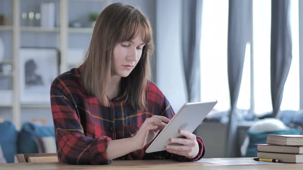 Young Woman Using Tablet