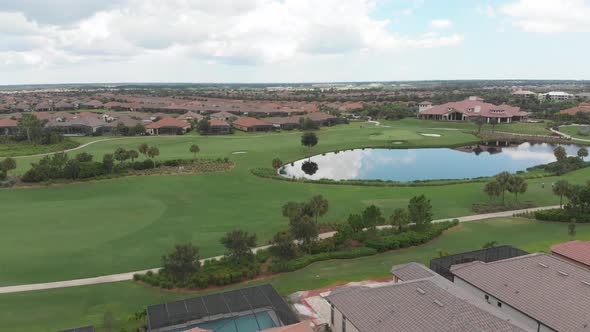 Aerial of the South Florida country club luxury lifestyle