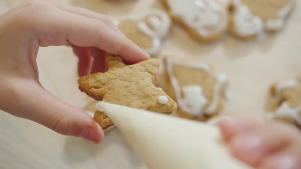 Close-up of Christmas Cookies Decoration