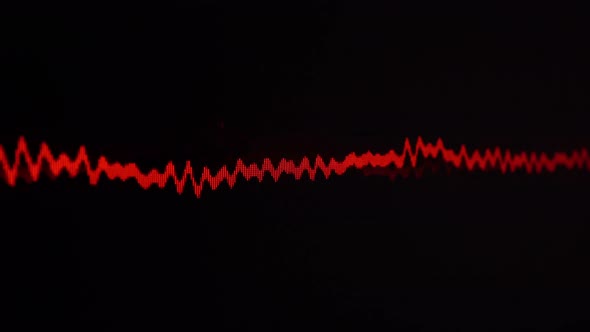 Red Digital Audio Reaction Diagram Background