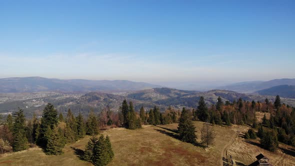 Flight Over Autumn Mountains