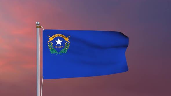 Nevada Flag 4k