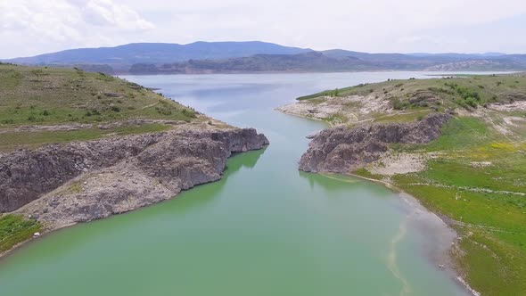 Narrow Strait on Lake