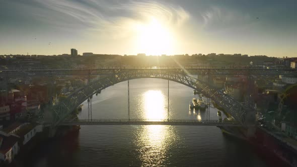 Aerial View of the Second Largest City in Portugal