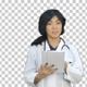 Female doctor holding digital tablet presenting, Alpha Channel - VideoHive Item for Sale