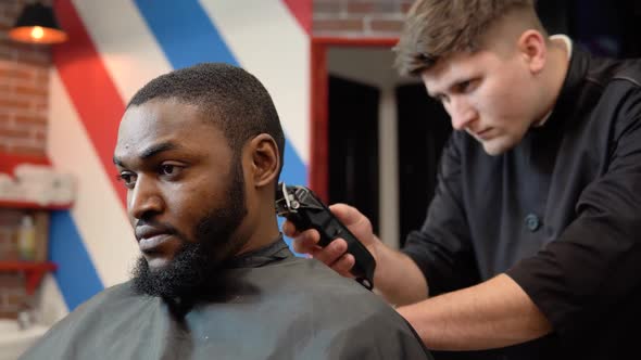 A Young Man Gets a Haircut From a Top Master of Men's Haircut