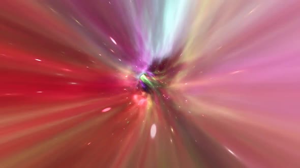 Zoom Out of Wormhole to Travel Back in Time at Warp Speed in Outer Space - 1080p
