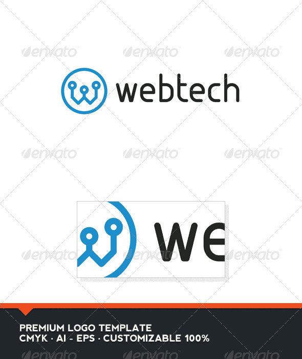 Web Tech - Letter W Logo Template