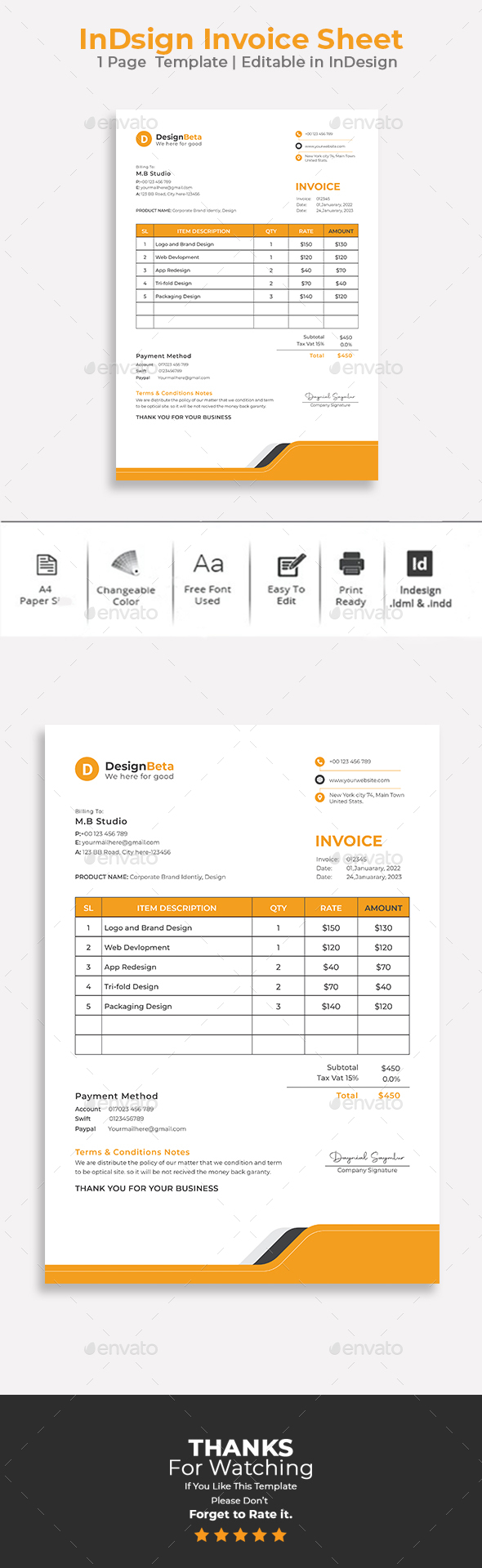 Invoice Template | InDesign