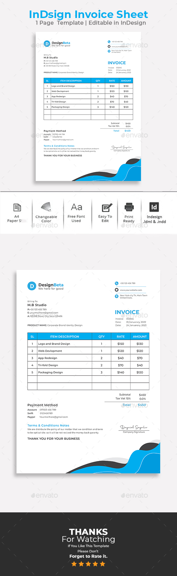 Invoice Template | InDesign