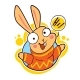 Funny Bunny Jumping Out of the Background - GraphicRiver Item for Sale