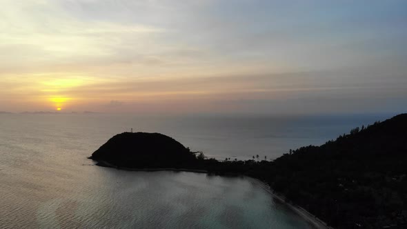 Beautiful high view of nature with sea ocean