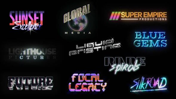 VHS Retro Logos