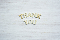 "Thank you" wooden letters on the white background. - PhotoDune Item for Sale