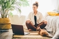 Woman doing yoga at home  - PhotoDune Item for Sale