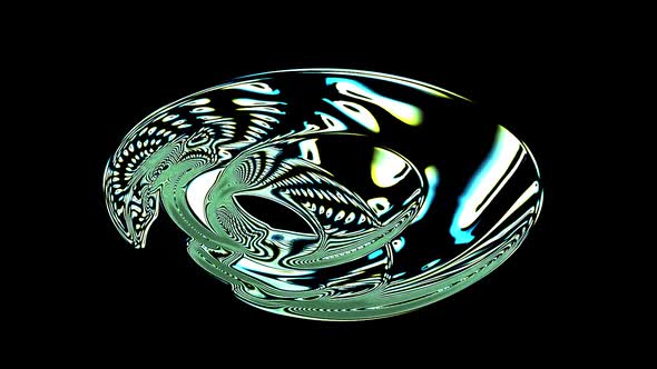 Abstract magic animation of liquid fantastic shapes