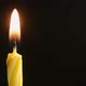 Flames Burning in the Dark Candle Macro Closeup Against a Dark Background Slow Motion - VideoHive Item for Sale
