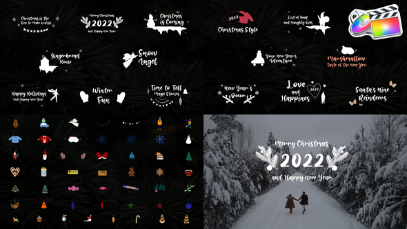 Christmas Titles And Animated Icons for FCPX alt