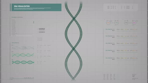Medical Research Software. Analyzing Biomaterial. DNA Reconstruction. UI alt