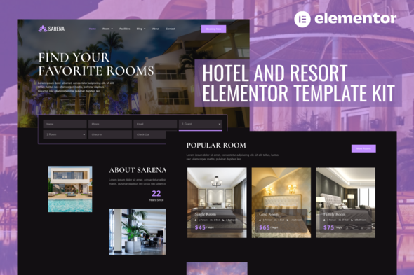 Sarena - Hotel & Resort Elementor Template Kit
