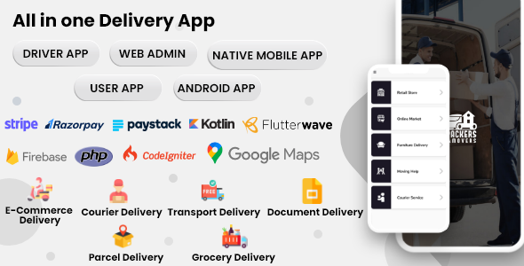 on demand | Delivery App | Packers and Movers | Logistics app | shipping | Multivendor | Best app