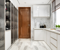 scandinavian white minimal kitchen with wood decoration - PhotoDune Item for Sale