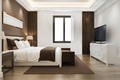 beautiful luxury bedroom suite in hotel with tv - PhotoDune Item for Sale